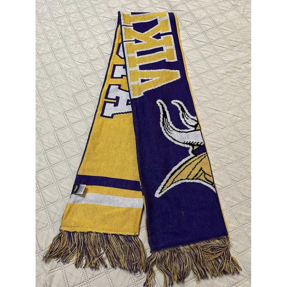 Minnesota‎ Vikings Scarf By Reebok Team Apparel Double Sided